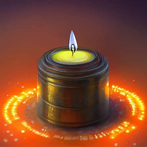 Image similar to glowing candle, highly detailed, digital art, sharp focus, sci fi
