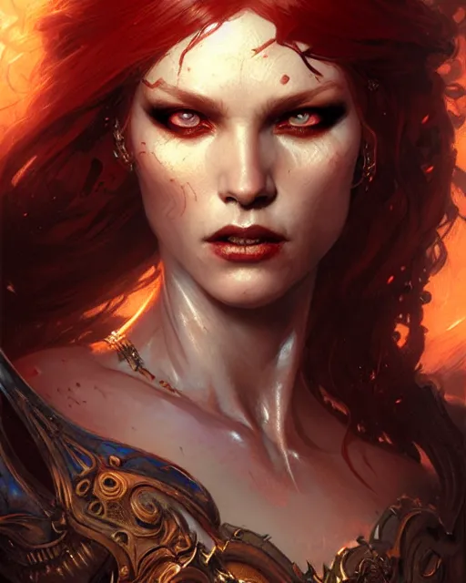 Image similar to fierce lilith, fantasy character portrait, ultra realistic, concept art, intricate details, highly detailed by greg rutkowski, gaston bussiere, craig mullins, simon bisley