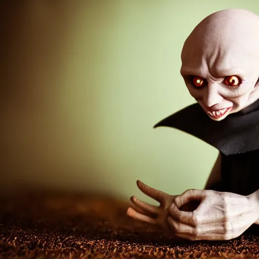 Prompt: portrait of nosferatu playing with his kid at the kindergarden, realistic detailed photography, 5 0 mm lens