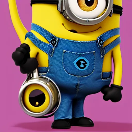 Prompt: Minion holds AK-47