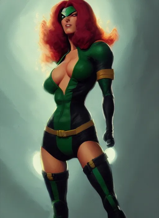 Image similar to very detailed masterpiece painting of rogue from x - men : the animated series ( 1 9 9 2 ), portrait, artstation, concept art by greg rutkowski