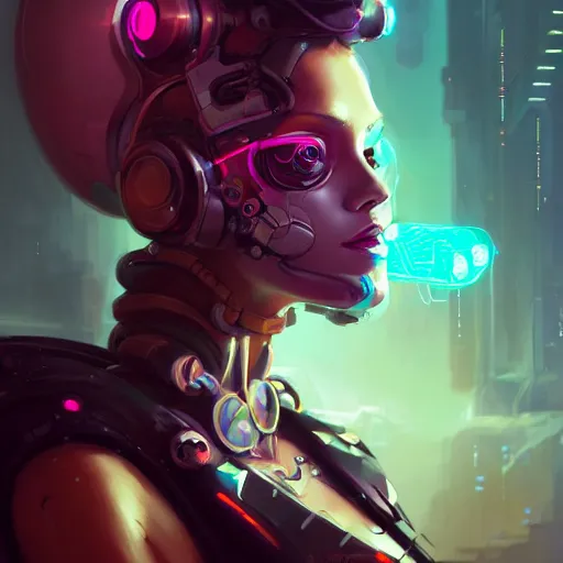 Image similar to a portrait of a beautiful cybernetic punk chick, cyberpunk concept art by pete mohrbacher and wlop and artgerm and josan gonzales, digital art, highly detailed, intricate, sci-fi, sharp focus, Trending on Artstation HQ, deviantart, unreal engine 5, 4K UHD image