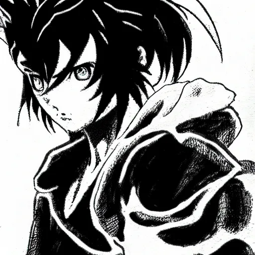 Prompt: Akuro Fudo from Devilman: Crybaby in Russia, anime manga style,