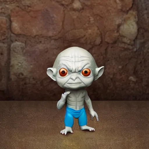 Prompt: gollum funko pop