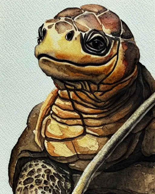 a watercolor portrait of a sad tortoise | Stable Diffusion | OpenArt