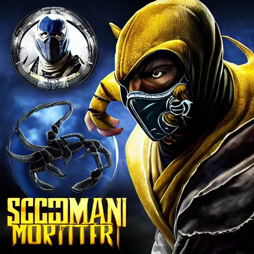 Image similar to scorpion mortal kombat blue, video game