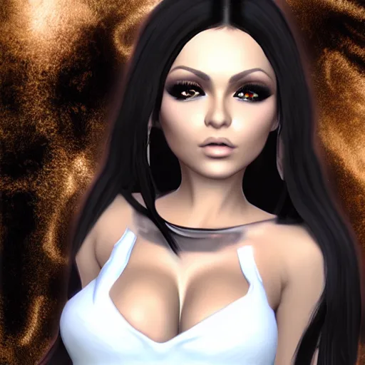 Prompt: portait of haifa wehbe, hd, centred, unreal engine, arcan anime style