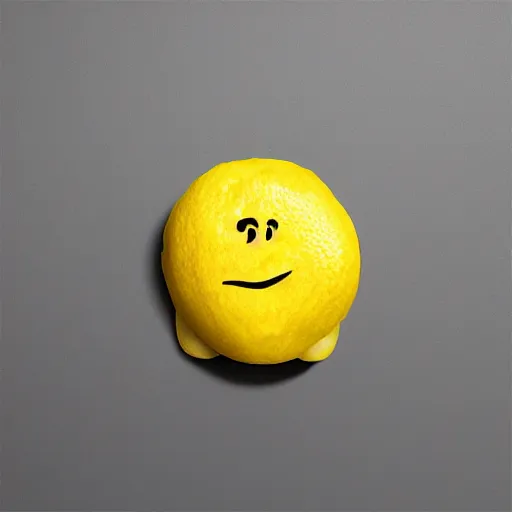 Image similar to a lemon in the shape of Dwayne Johnsons head