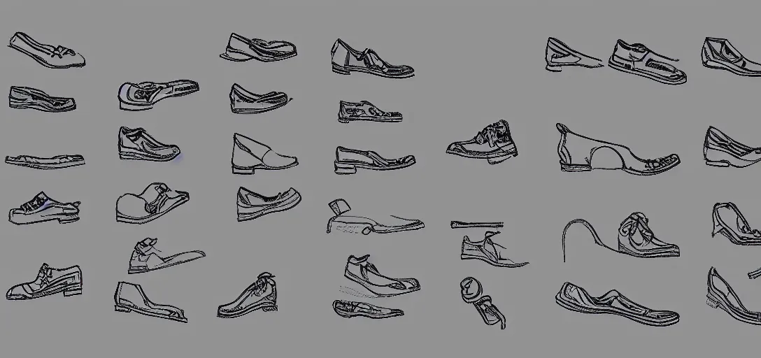 Image similar to Extremely complex instruction manual for putting on shoes, with numerous detailed schematic diagrams.