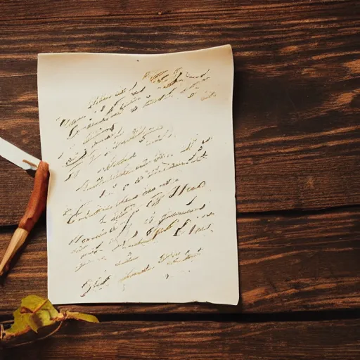 Image similar to letters falconi cat writing on parchment