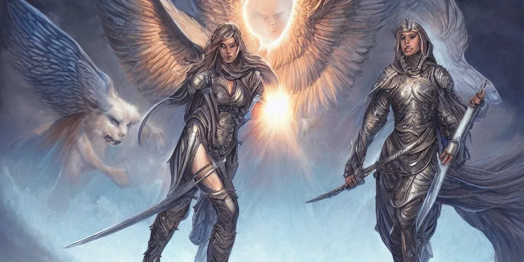 Image similar to female angel warrior by magali villeneuve