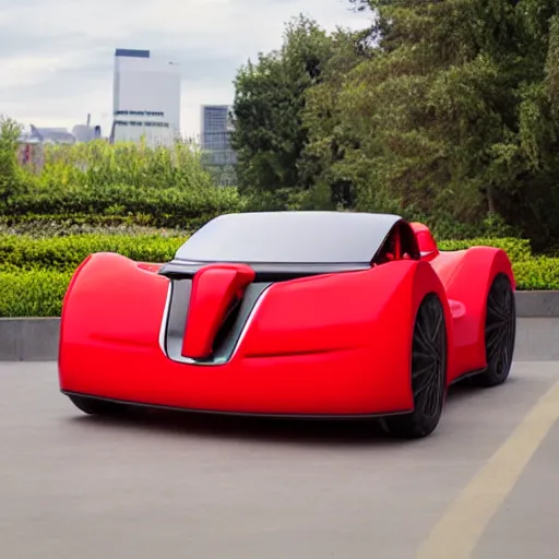 Image similar to futuristic red sporty electric hovercar 35mm 8k product photo