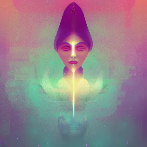 Image similar to a goddess by Petros Afshar and Beeple