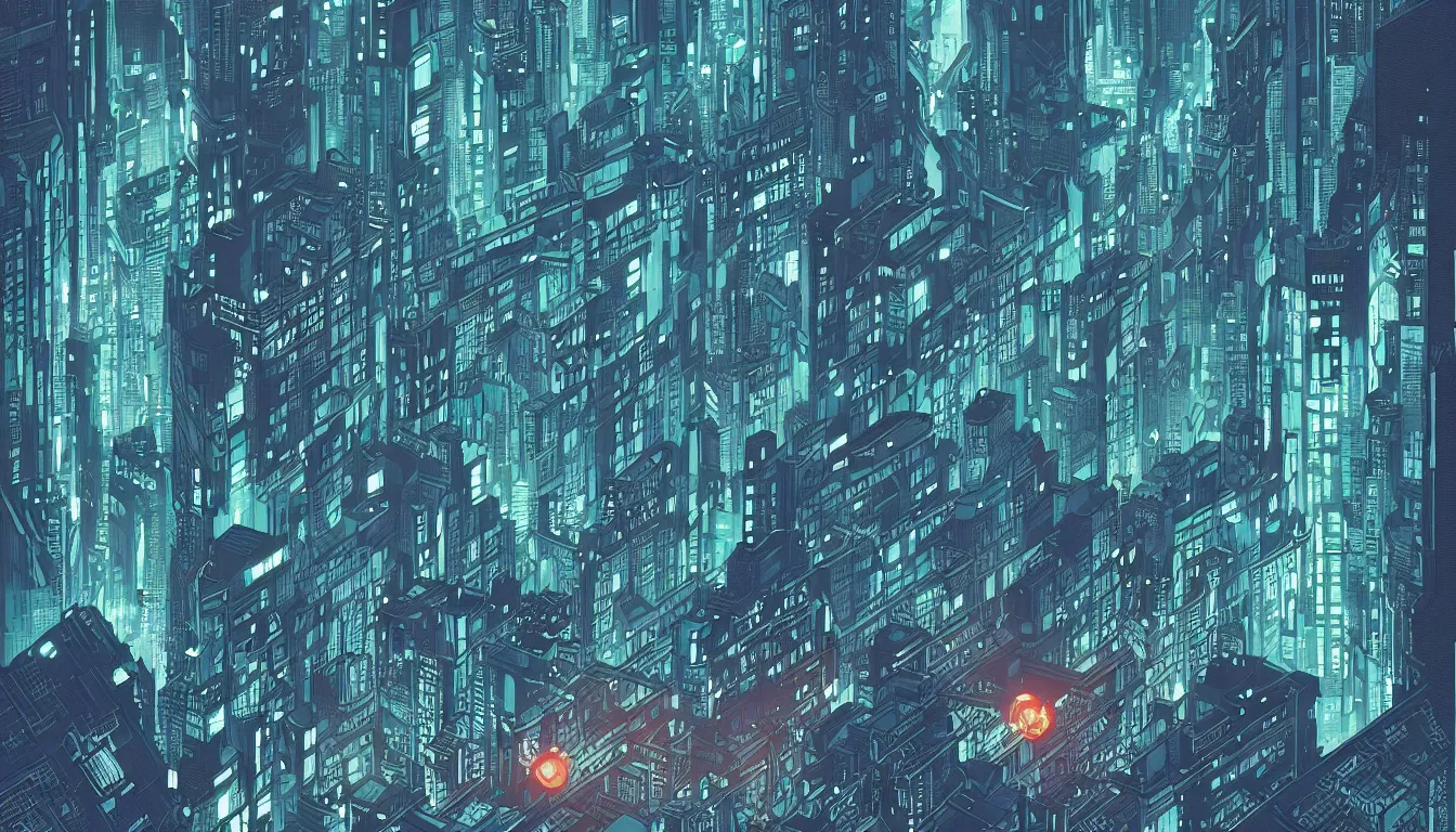 Image similar to blade runner by laurie greasley, tron city by josan gonzalez, akira, rene magritte, ultraclear intricate, sharp focus, highly detailed digital painting illustration, concept art, masterpiece