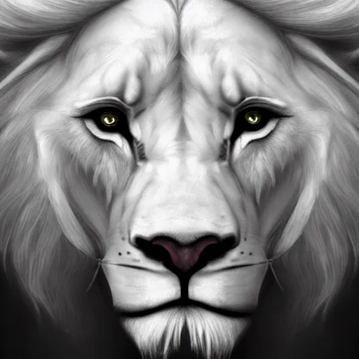 Prompt: a beautfiul aesthetic commission portrait of a anthro albino lion looking at the sky worried,attractive beautiful face,detailes face,expression,natural lighting,fantasy art,deviantart,artstation,character design by charles bowater,ross tran,artgerm,4k,photorealistic