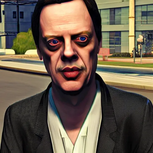 Image similar to Steve Buscemi as a grand theft auto 5 character