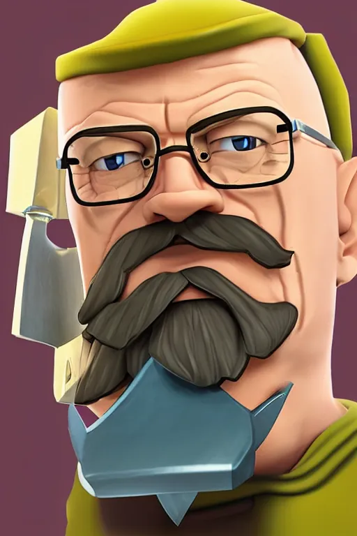 Image similar to walter white as a character in clash of clans