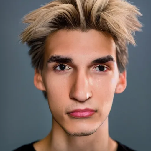 Image similar to Very very sharp Photograph of Félix Lengyel, XQC Twitch Streamer, realistic