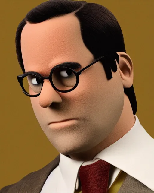 Image similar to david wallace as a muppet. highly detailed felt. hyper real photo. 4 k.