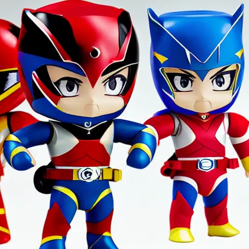 Prompt: power rangers, nendoroid, rendered,