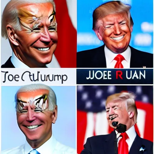 Image similar to joe biden with donald trumps hair, hair of donald trump