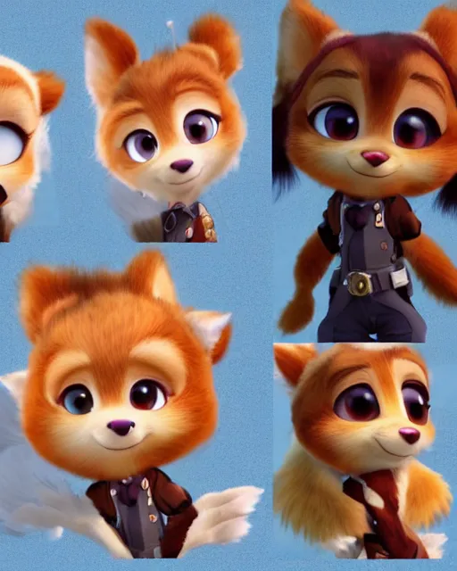 Image similar to female furry mini cute style, highly detailed, rendered, ray - tracing, cgi animated, 3 d demo reel avatar, style of maple story and zootopia, maple story gun bumblebee girl, bee chibi, soft shade, soft lighting