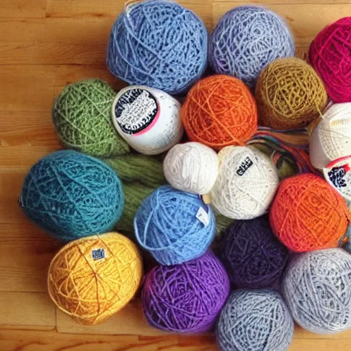 Image similar to world where everything is crocheted yarn