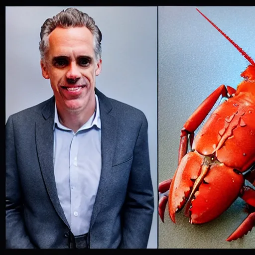 Prompt: Jordan Peterson with the body of a lobster, artstation