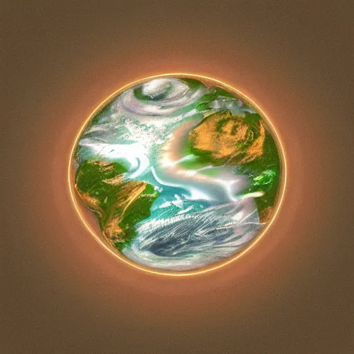 Image similar to the earth in center, pencil, trending on artstation, cgsociety