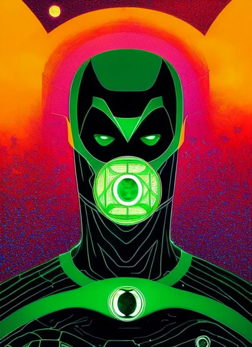 Prompt: symmetry!! stunning portrait of dc's green lantern!! by victo ngai, kilian eng vibrant colours, dynamic lighting, digital art, winning award masterpiece, fantastically beautiful, illustration, aesthetically inspired by beksinski and dan mumford, trending on artstation, art by greg rutkowski, 8 k