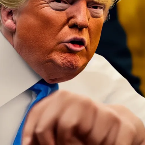 Prompt: donald trump in jail, realistic, shot on an iphone