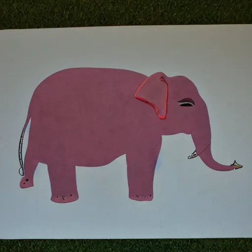 Image similar to a pink elephant