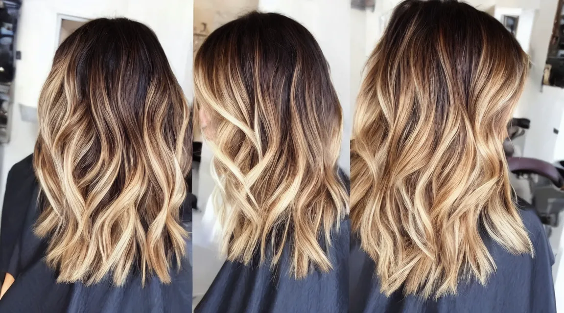 Image similar to gorgeous haircut with balayage