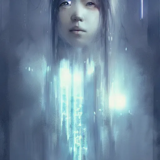 Prompt: mugi during the last days of humanity, digital art, portrait, dark fantasy, by greg rutkowski