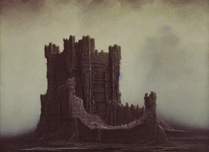 magnificent hellish castle in a hellscape, beksinski | Stable Diffusion