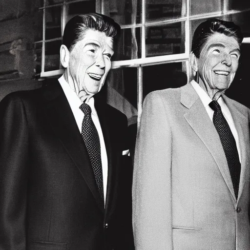 Prompt: giga chad ronald reagan