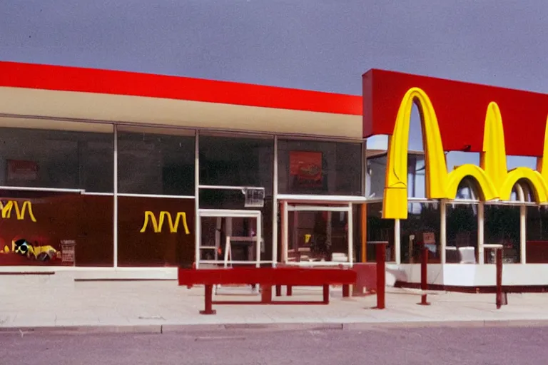 Image similar to A McDonalds designed by Dennis Oppenheim, 35m film