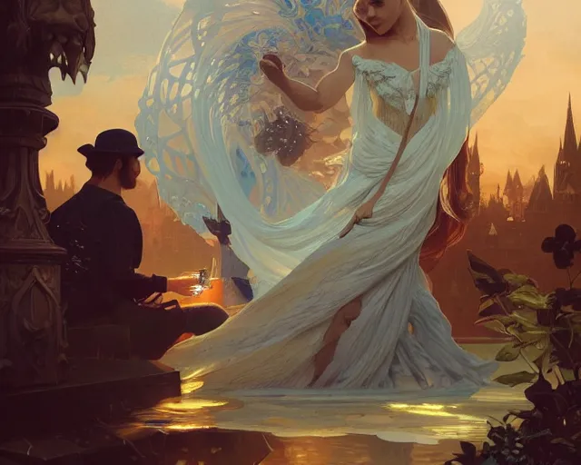 Image similar to photography of john stezaker, deep focus, d & d, fantasy, intricate, elegant, highly detailed, digital painting, artstation, concept art, matte, sharp focus, illustration, hearthstone, art by artgerm and greg rutkowski and alphonse mucha