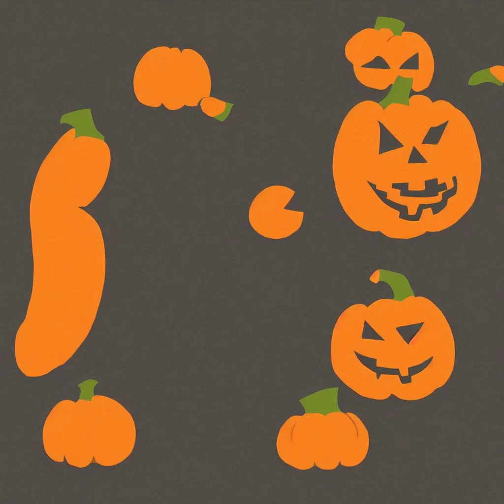 Prompt: a cute pumpkin in the style of saul bass