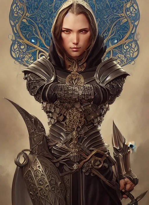 Image similar to Muscular and powerful medieval knight portrait, art nouveau, fantasy, intricate flower designs, elegant, highly detailed, sharp focus, art by Artgerm and Greg Rutkowski