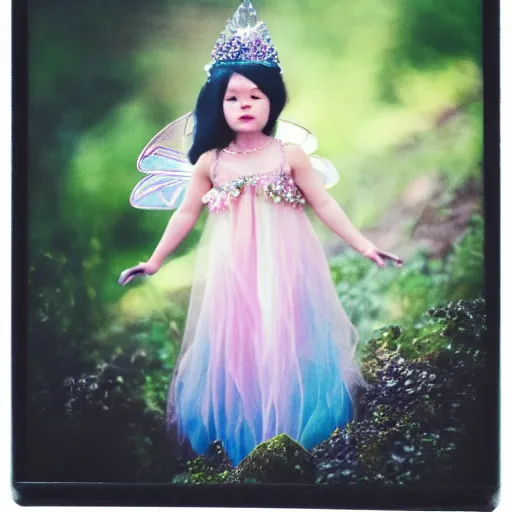 Image similar to Polaroid photograph of a beautiful fairy princess, blurry, XF IQ4, 150MP, 50mm, F1.4, ISO 200, 1/160s, Adobe Lightroom, photolab, Affinity Photo, PhotoDirector 365,