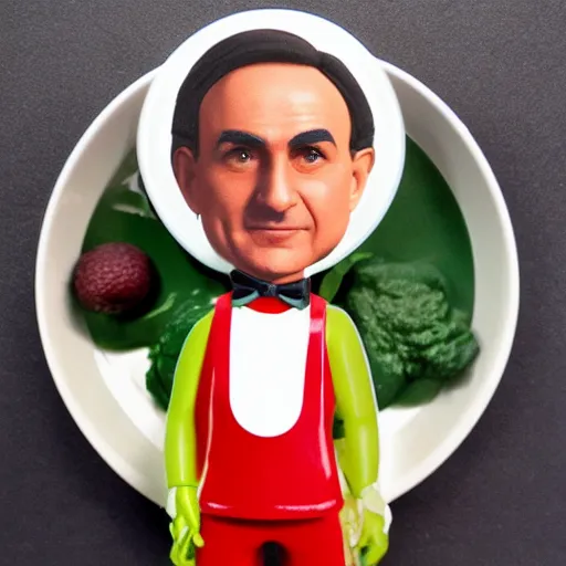 Image similar to albert hofmann cosplay celebrity chef, stop motion vinyl action figure, plastic, toy, john stezaker style