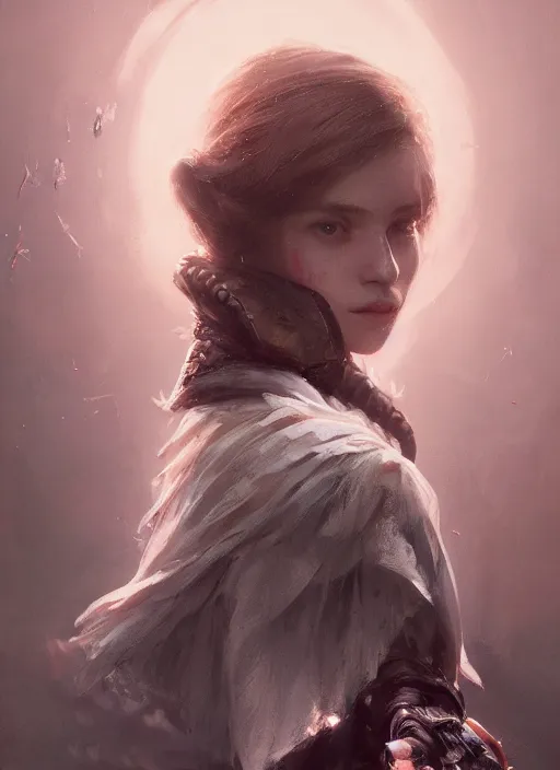 Image similar to A fancy portrait of girl by Greg Rutkowski, Sung Choi, Mitchell Mohrhauser, Maciej Kuciara, Johnson Ting, Maxim Verehin, Peter Konig, Bloodborne, 8k photorealistic, cinematic lighting, HD, high details, dramatic, atmospheric , trending on artstation