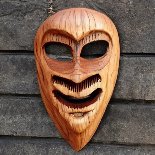 Image similar to alien wooden mask