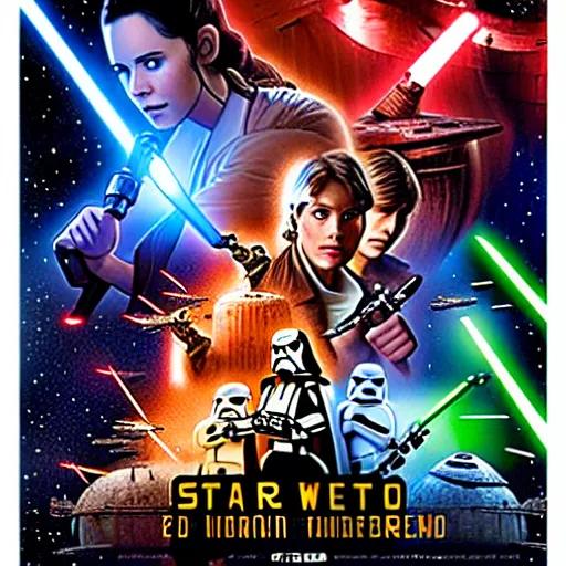 Prompt: a movie poster for star wars episode 1 0