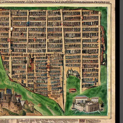 Prompt: map from the 1 5 0 0 s of jerry seinfeld's apartment