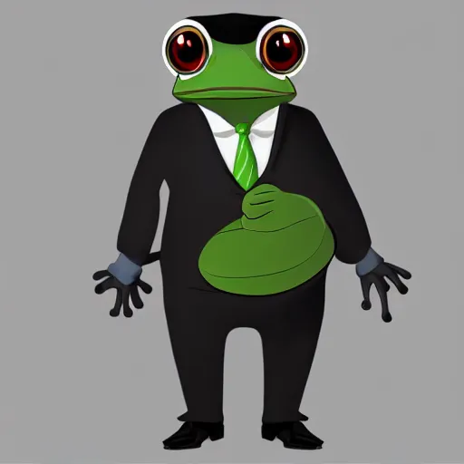 Prompt: frog mafia don in a suit, digital art, trending on ArtStation, artstationHD