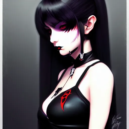 Image similar to portrait of beautiful goth girl, warhammer 4 0 0 0 0 art by kuvshinov ilya