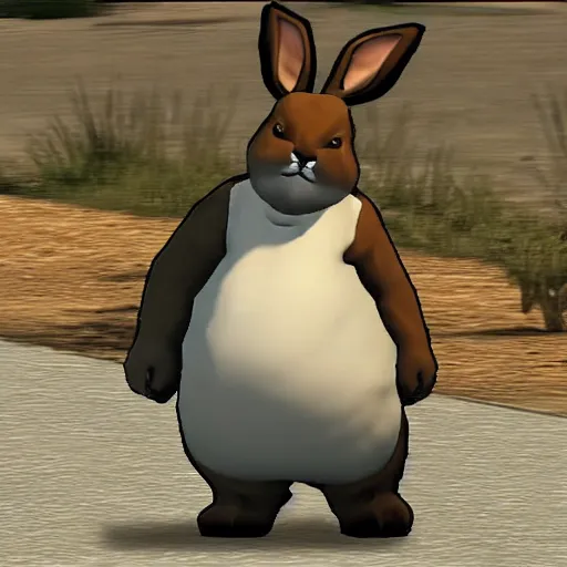 Image similar to big chungus rabbit in gta san andreas