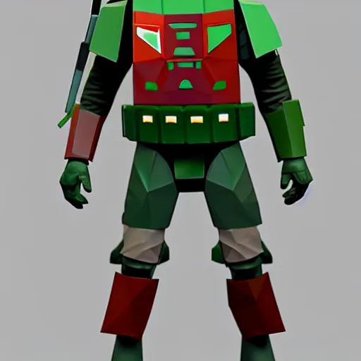 Prompt: Low poly Boba Fett, detailed, 8k